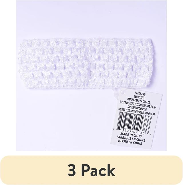 Main image of (3 pack) Yama Ribbon, Female Girls Child Accessories Knit Headband in White, 1 Count