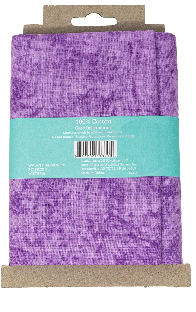 Alt view image 4 of 4 - Waverly Inspirations 1 Yard Cut 100% Cotton Prints Fabric, Black Wisteria, 44" Wide for Quilting & Sewing