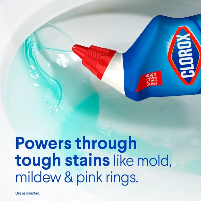 Alt view image 3 of 5 - Clorox Toilet Bowl Bathroom Cleaner with Bleach, Rain Clean, 24 fl oz, 2 Pack