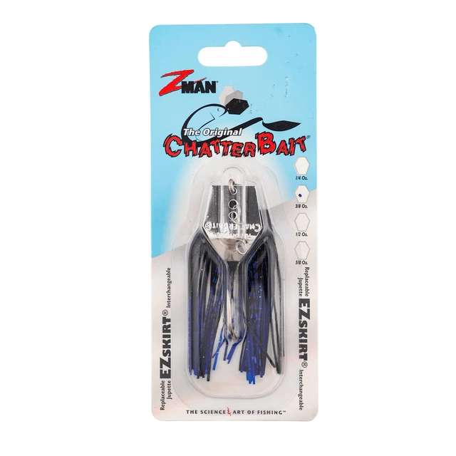 Alt view image 2 of 6 - Z-Man Original ChatterBait Bladed Jig 3/8 oz Blue Black