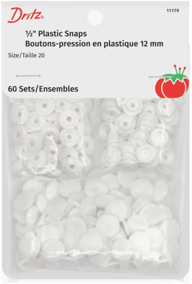 Main image of Dritz 1/2" Plastic Snap Fasteners, 60 Count