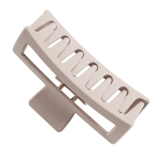 Alt view image 4 of 5 - Scunci Soft Touch Open Cut Rectangle Claw Clip, Blush Beige, 1 Count