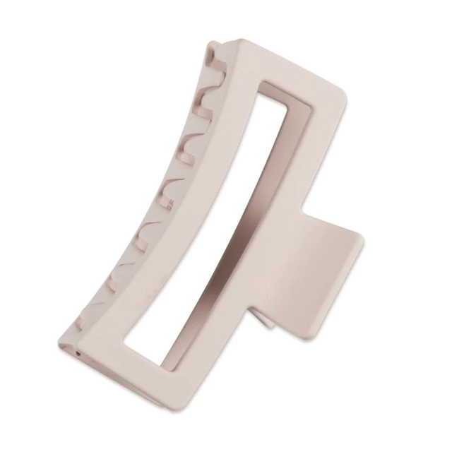 Alt view image 2 of 5 - Scunci Soft Touch Open Cut Rectangle Claw Clip, Blush Beige, 1 Count