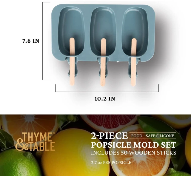Alt view image 2 of 5 - Thyme & Table Silicone Popsicle Mold with Wooden Sticks, 1 Count per Pack
