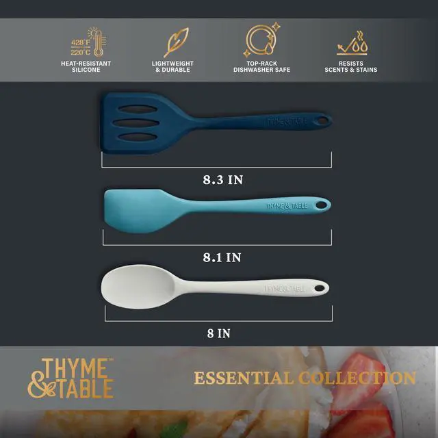 Alt view image 3 of 6 - Thyme and Table Silicone Mini Kitchen Utensil Set, 3 pcs