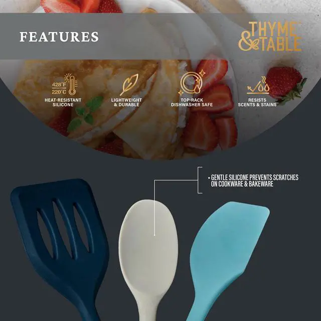 Alt view image 5 of 6 - Thyme and Table Silicone Mini Kitchen Utensil Set, 3 pcs