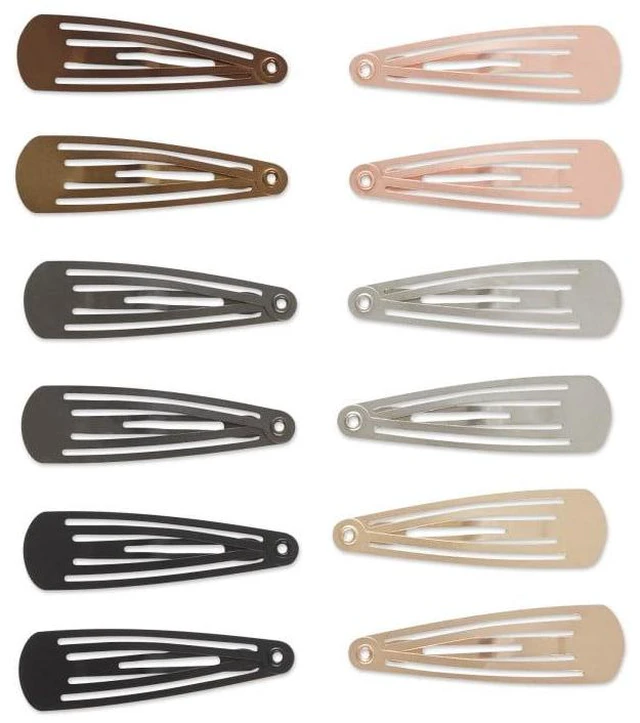 Alt view image 2 of 5 - Scunci Decorative Open Side Design Snap Clips, Multicolor, 12 Count