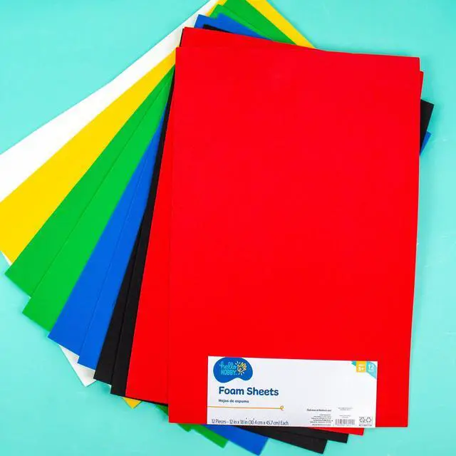 Alt view image 4 of 5 - Hello Hobby Multicolor Rectangle Foam Sheets, 12-Pack