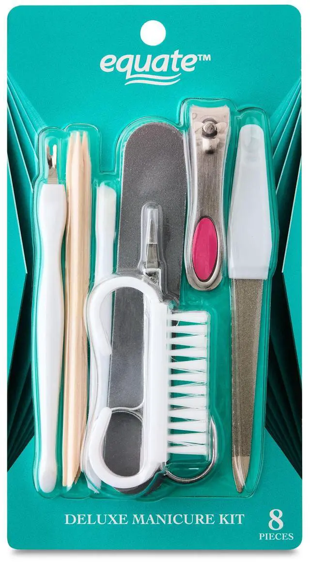 Main image of Equate Deluxe Plastic and Metal Manicure Kit, 8 Pieces