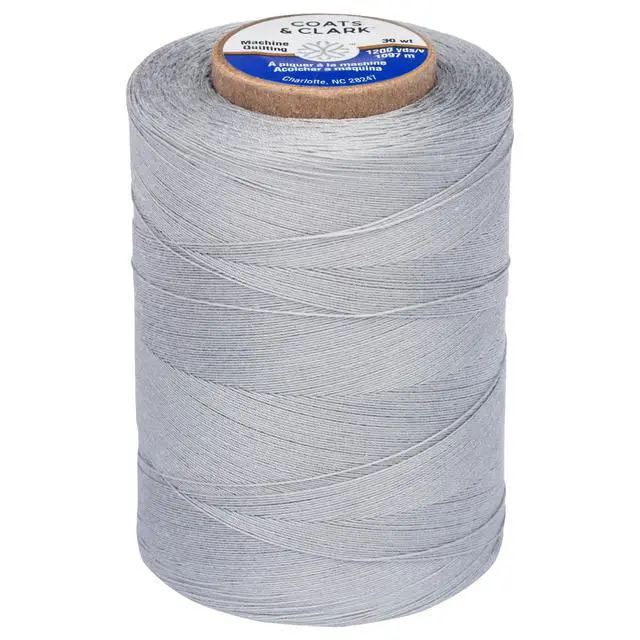 Main image of Coats & Clark 100% Cotton Sewing Thread, 1200 yd Size 50, Nugrey