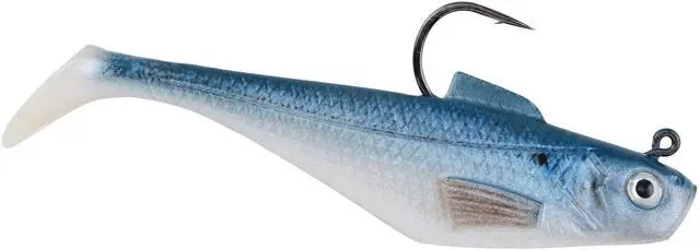 Main image of Berkley PowerBait Pre-Rigged Swim Shad Fishing Bait, HD Blueback Herring, 3in | 8cm