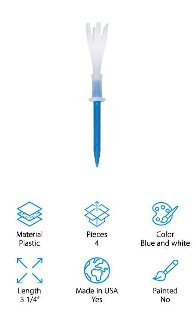 Alt view image 2 of 6 - NEW 4 Yards More Blue Plastic Golf Tees 3 1/4"