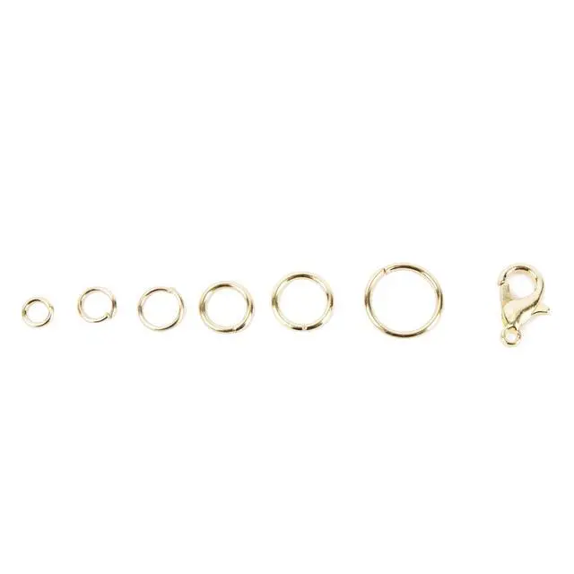 Alt view image 2 of 6 - Cousin DIY 1030-Piece Gold Finish Jump Ring & Lobster Clasp Assortment Metal Jewelry Findings Kit for Bracelet and Necklace Crafts