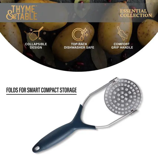 Alt view image 4 of 5 - Thyme & Table Stainless Steel Potato Masher, Blue