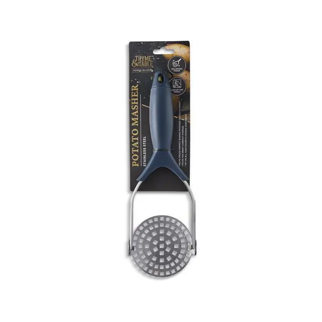 Alt view image 2 of 5 - Thyme & Table Stainless Steel Potato Masher, Blue