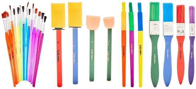 Alt view image 4 of 5 - Hello Hobby Assorted Paint Brushes, 25 Count