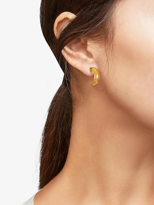 Alt view image 4 of 5 - Time and Tru Womens Gold Mini Stud and Hoop Earring Collection, Flower Motif, 9 Pairs