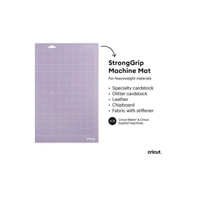 Alt view image 4 of 5 - Cricut StrongGrip Adhesive Cutting Machine Mat, 12 in x 12 in, Lilac
