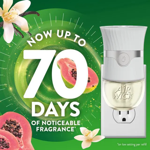 Alt view image 5 of 5 - Air Wick Plug-In Scented Oil Warmer Air Freshener Refills, Vanilla & Pink Papaya, 2 Count