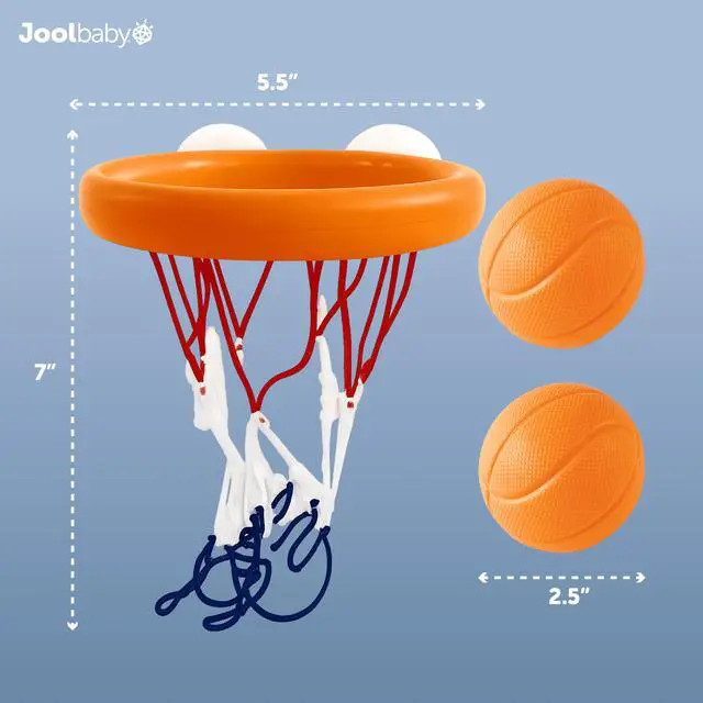 Alt view image 3 of 4 - Jool Baby Basketball Bath Toy for Kids with Suction Cup Hoop and 2 Balls