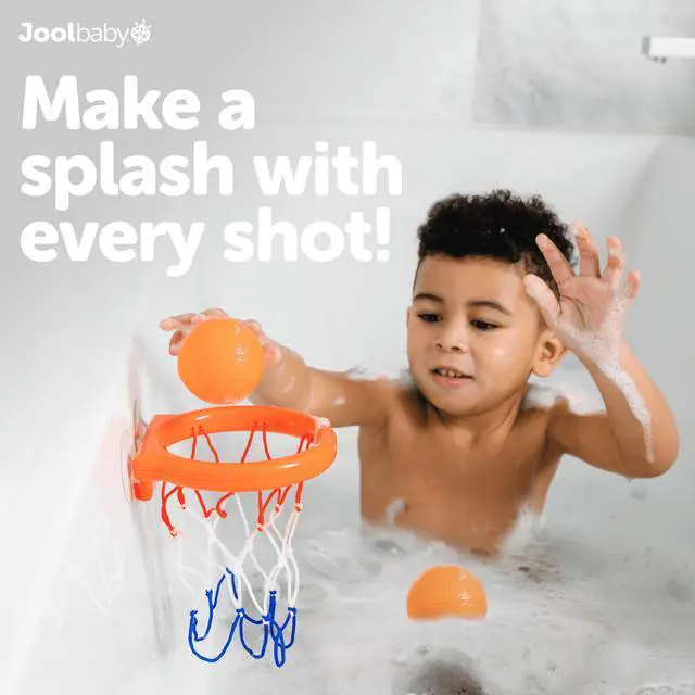 Alt view image 2 of 4 - Jool Baby Basketball Bath Toy for Kids with Suction Cup Hoop and 2 Balls