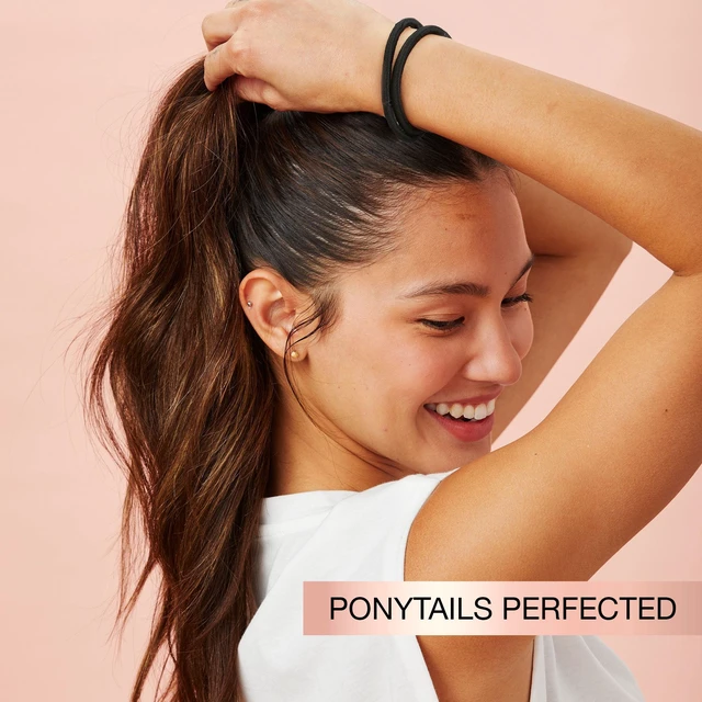 Alt view image 2 of 4 - Scunci No Damage No Metal Hair Ties, Black, 24 Count Ponytail Holders