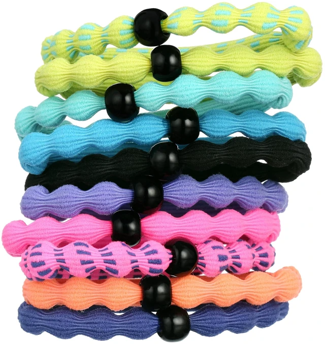 Alt view image 6 of 6 - Goody Ouchless Forever Multicolor Neon Small Hair Elastics, 10-Count Ponytail Holder