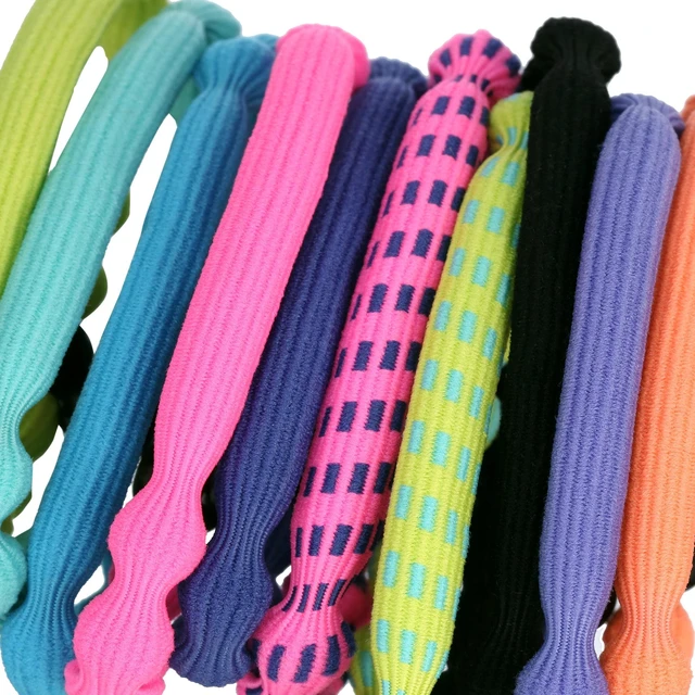 Alt view image 4 of 6 - Goody Ouchless Forever Multicolor Neon Small Hair Elastics, 10-Count Ponytail Holder