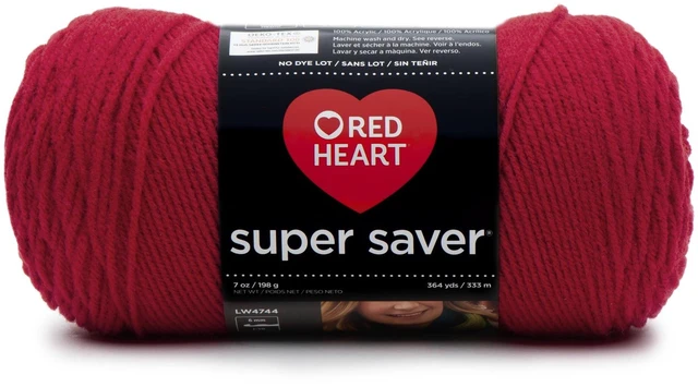 Main image of Red Heart® Super Saver® 4 Medium Acrylic Yarn, Cherry Red 7oz/198g, 364 Yards