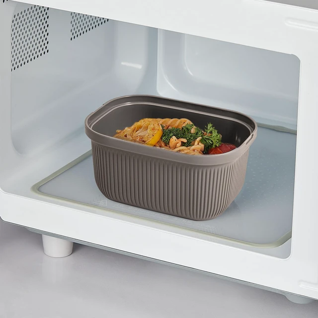 Alt view image 2 of 5 - Mainstays Plastic Bento Snack Container, Rectangle, Gray, 19 oz