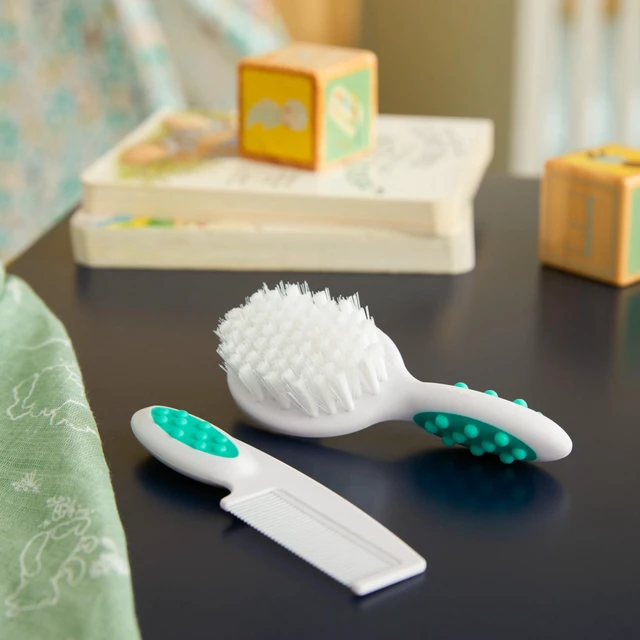 Alt view image 2 of 6 - Safety 1 Soft Grip Brush & Comb, Artic Blue