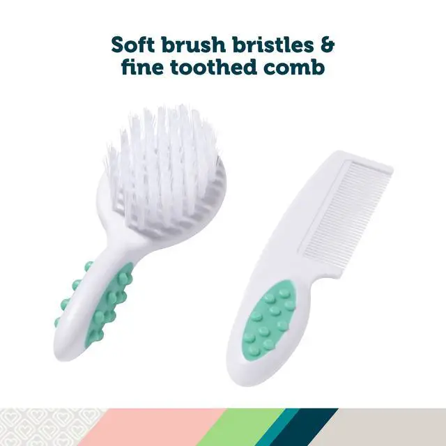 Alt view image 3 of 6 - Safety 1 Soft Grip Brush & Comb, Artic Blue