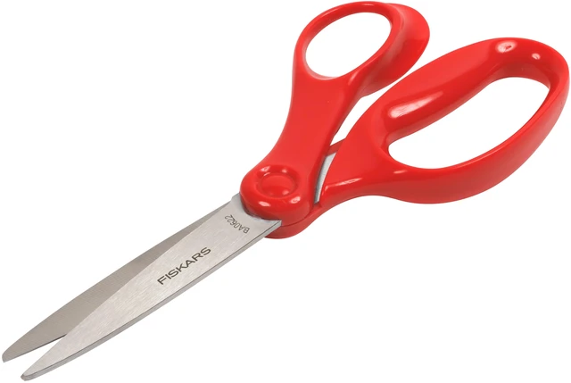 Alt view image 3 of 6 - Fiskars Student Scissors, 7", Pointed, School Supplies for Kids 12 & Older, Red