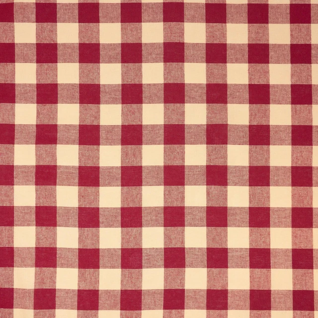 Alt view image 3 of 3 - Waverly Inspirations Cotton 44" Homespun 1"Buffalo Plaid Red Color Sewing Fabric by the Yard