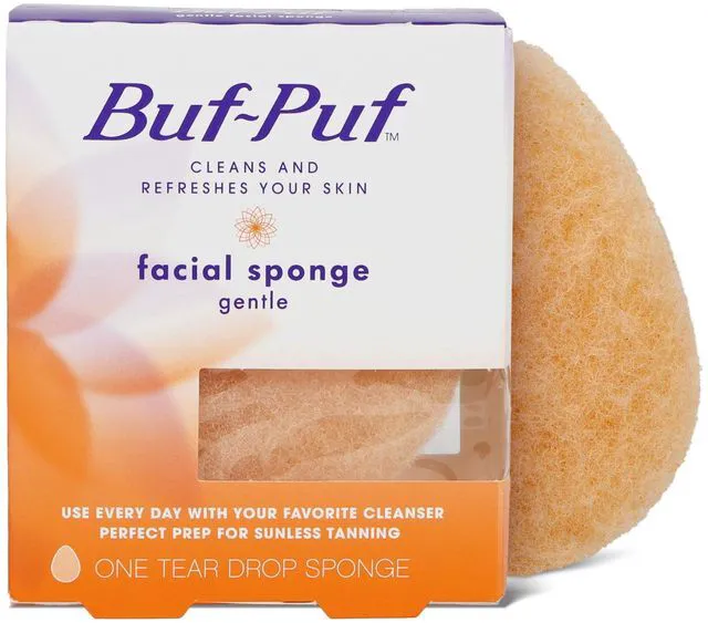 Main image of Buf-Puf Gentle Facial Sponge, Non-Irritating, Blackhead Removal, Double-Sided