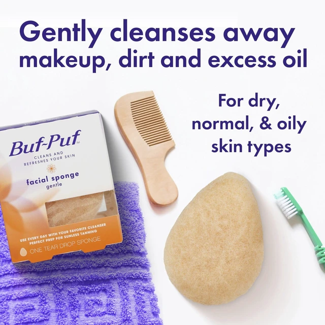 Alt view image 2 of 6 - Buf-Puf Gentle Facial Sponge, Non-Irritating, Blackhead Removal, Double-Sided