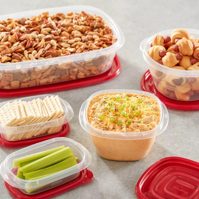 Alt view image 3 of 5 - Rubbermaid TakeAlongs, 5 Cup, Set of 3, Red, Medium Bowls Plastic Food Storage Containers