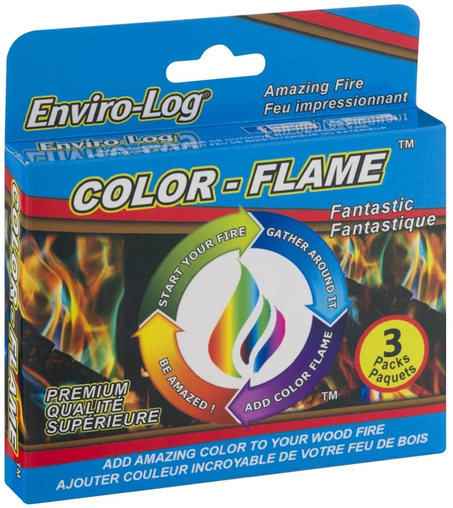 Alt view image 4 of 5 - EnviroLog ColorFlame Multi-color Wood Fire Effect Packet, 3 Count