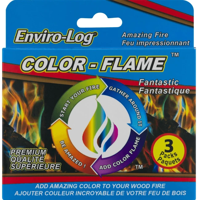 Alt view image 5 of 5 - EnviroLog ColorFlame Multi-color Wood Fire Effect Packet, 3 Count