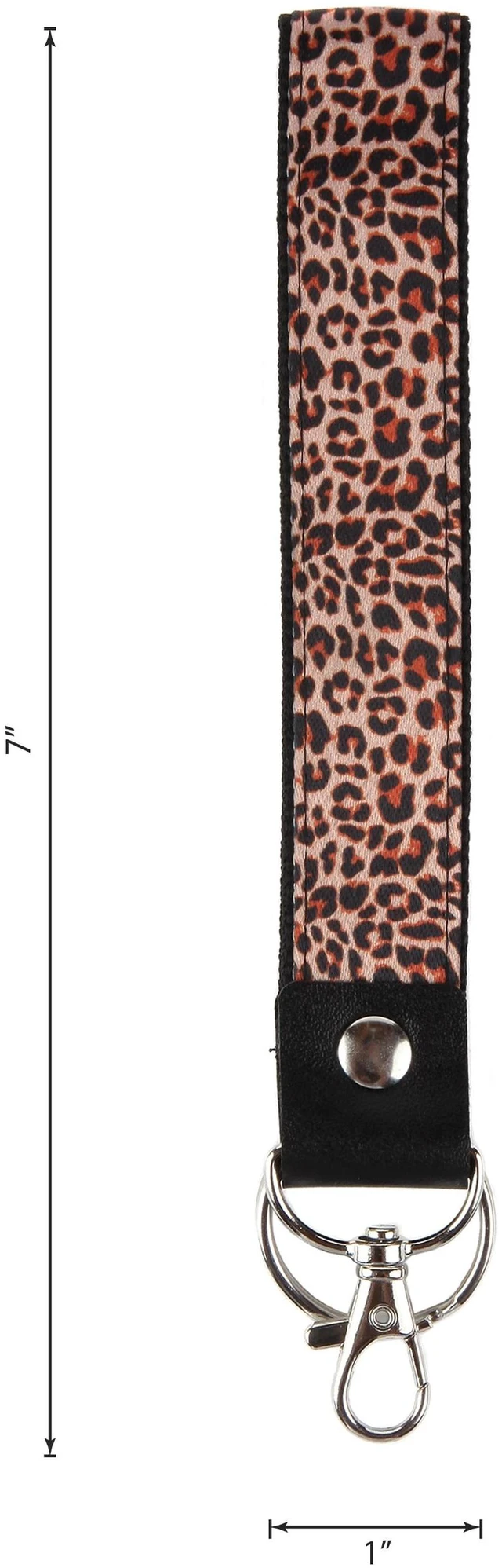 Alt view image 2 of 3 - Essentials Women's Adult Cheetah Print Wristlet Lanyard, Hook and Keyring, 8" Long