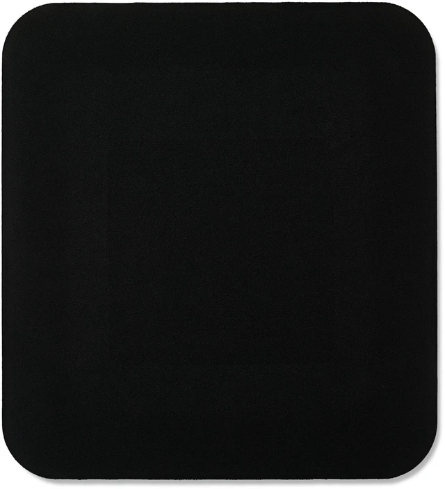 Main image of onn Mouse Pad, square, polyester surface with non-slip natural rubber backing, black