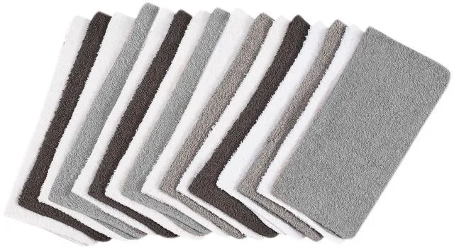 Main image of Mainstays 18-Pack Washcloth Bundle, Grey Multi