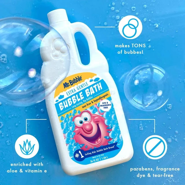 Alt view image 3 of 5 - Mr. Bubble Extra Gentle Dye & Fragrance Free Bubble Bath 36 fl oz