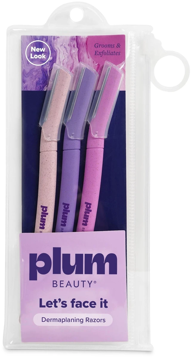 Main image of Plum Beauty, Facial Eyebrow Shaping Razors, 3-Pack