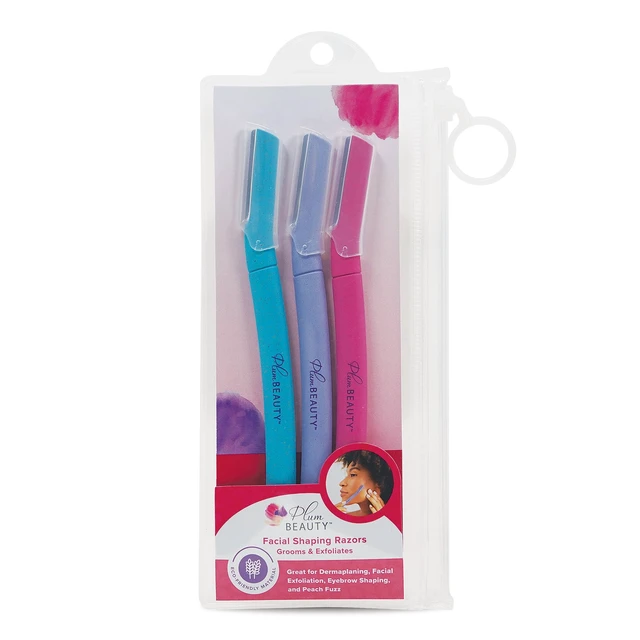 Alt view image 2 of 5 - Plum Beauty, Facial Eyebrow Shaping Razors, 3-Pack
