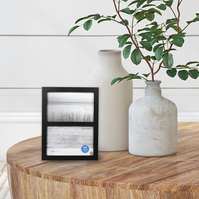 Alt view image 7 of 7 - Mainstays 2-Opening Picture Frame, Holds Two 4 x 6 in Photos, Black Gallery Style