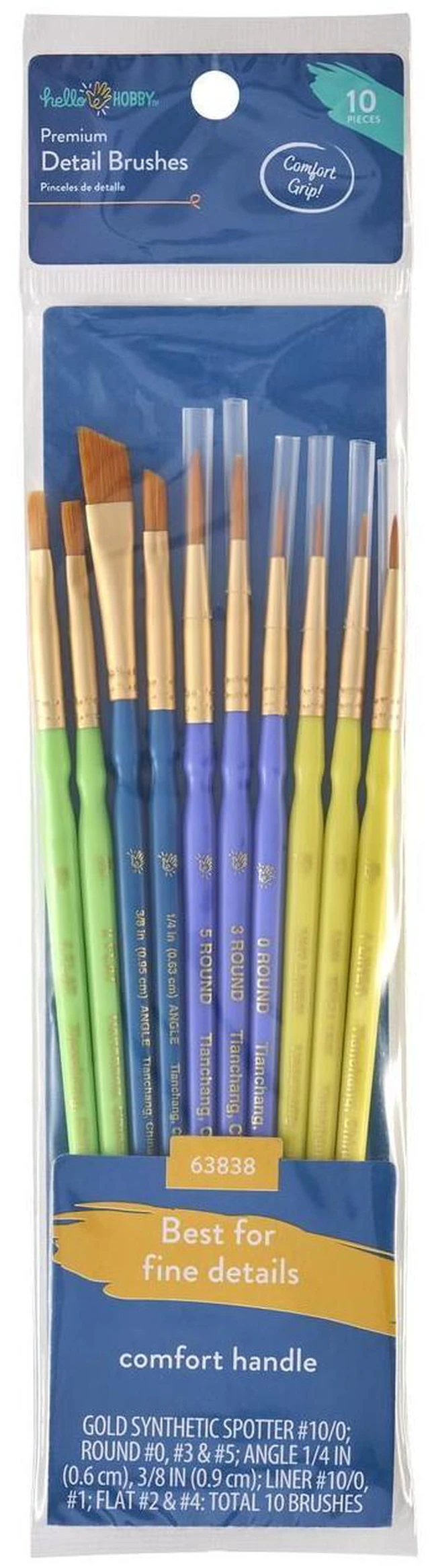Main image of Hello Hobby 10 Piece Detail Brush Set