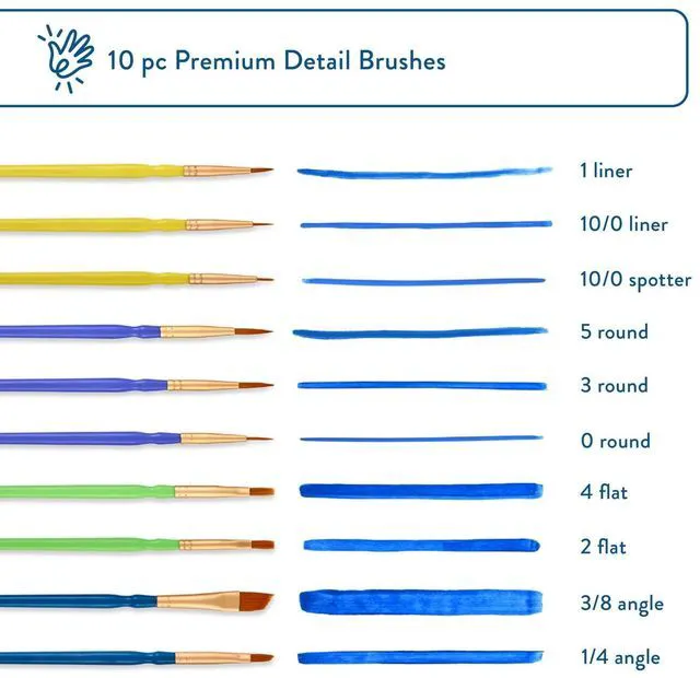 Alt view image 2 of 5 - Hello Hobby 10 Piece Detail Brush Set