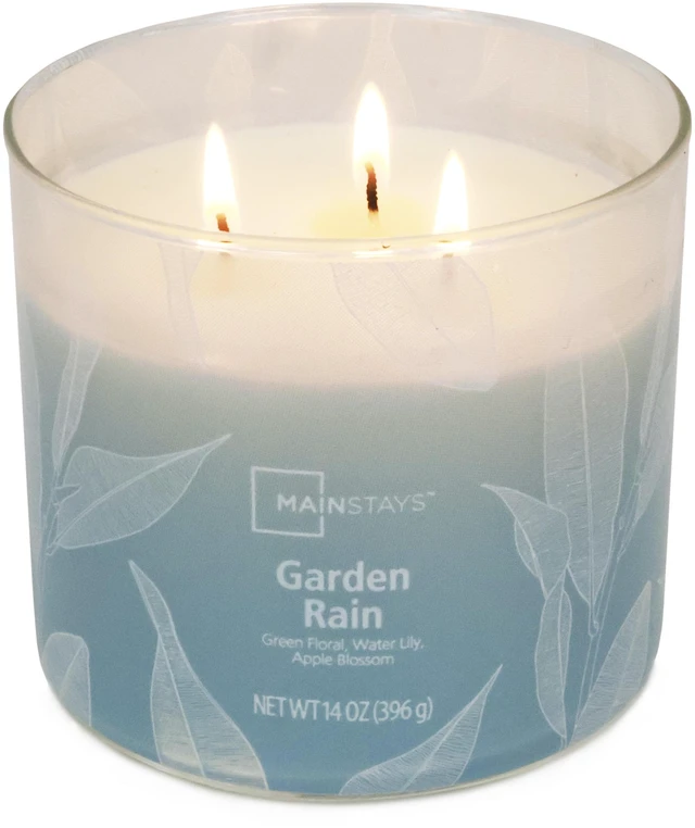 Main image of Mainstays 3-Wick Ombre Wrap Garden Rain Candle, 14 Ounce