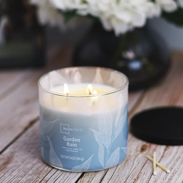 Alt view image 4 of 6 - Mainstays 3-Wick Ombre Wrap Garden Rain Candle, 14 Ounce